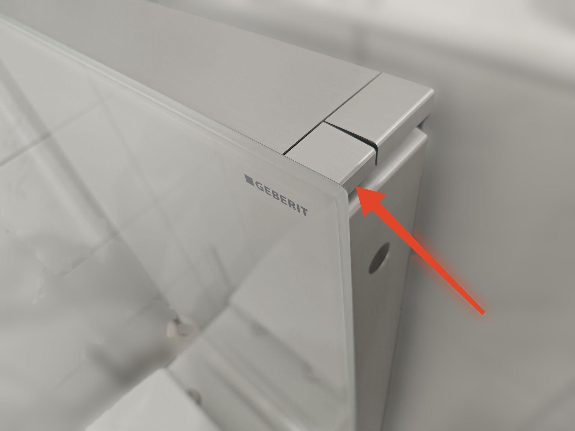 Betätigungstasten f. Geberit Monolith Sanitärmodul, Aluminium gebürstet