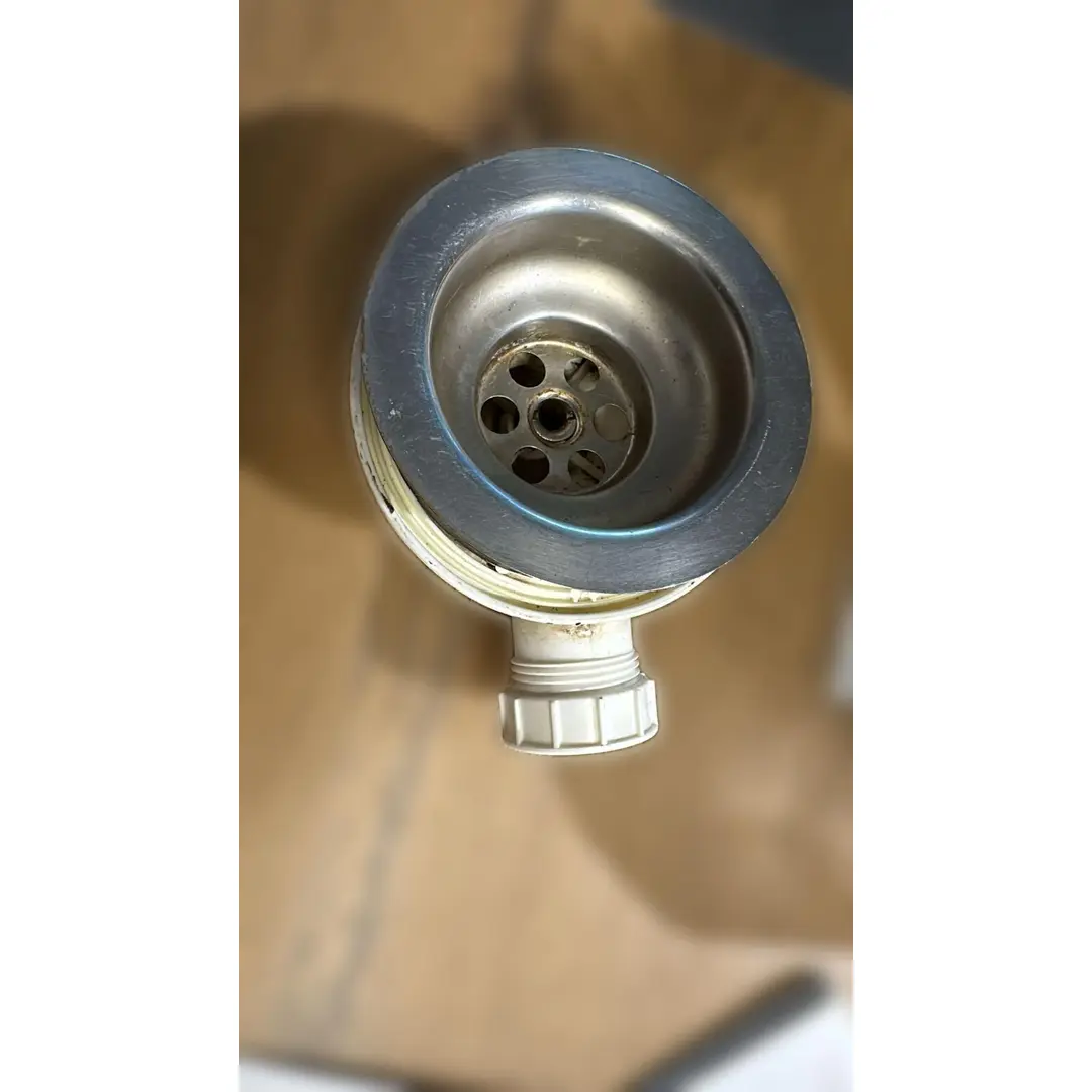 Ablaufgarnitur 2 x 3,5'' mit Ablauffernbedienung C-overflow rund modernes Sieb