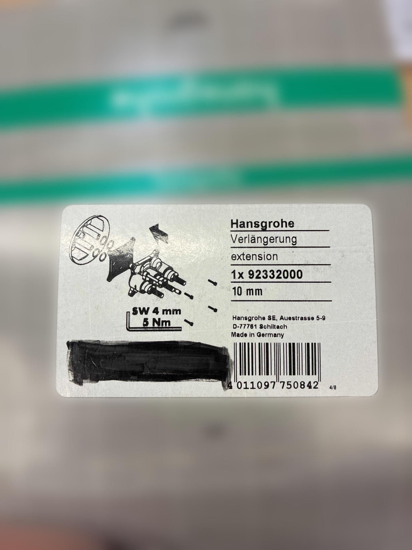 Hansgrohe Verlängerung 10mm f.Anschluss- block iBox m.Vorabsp.