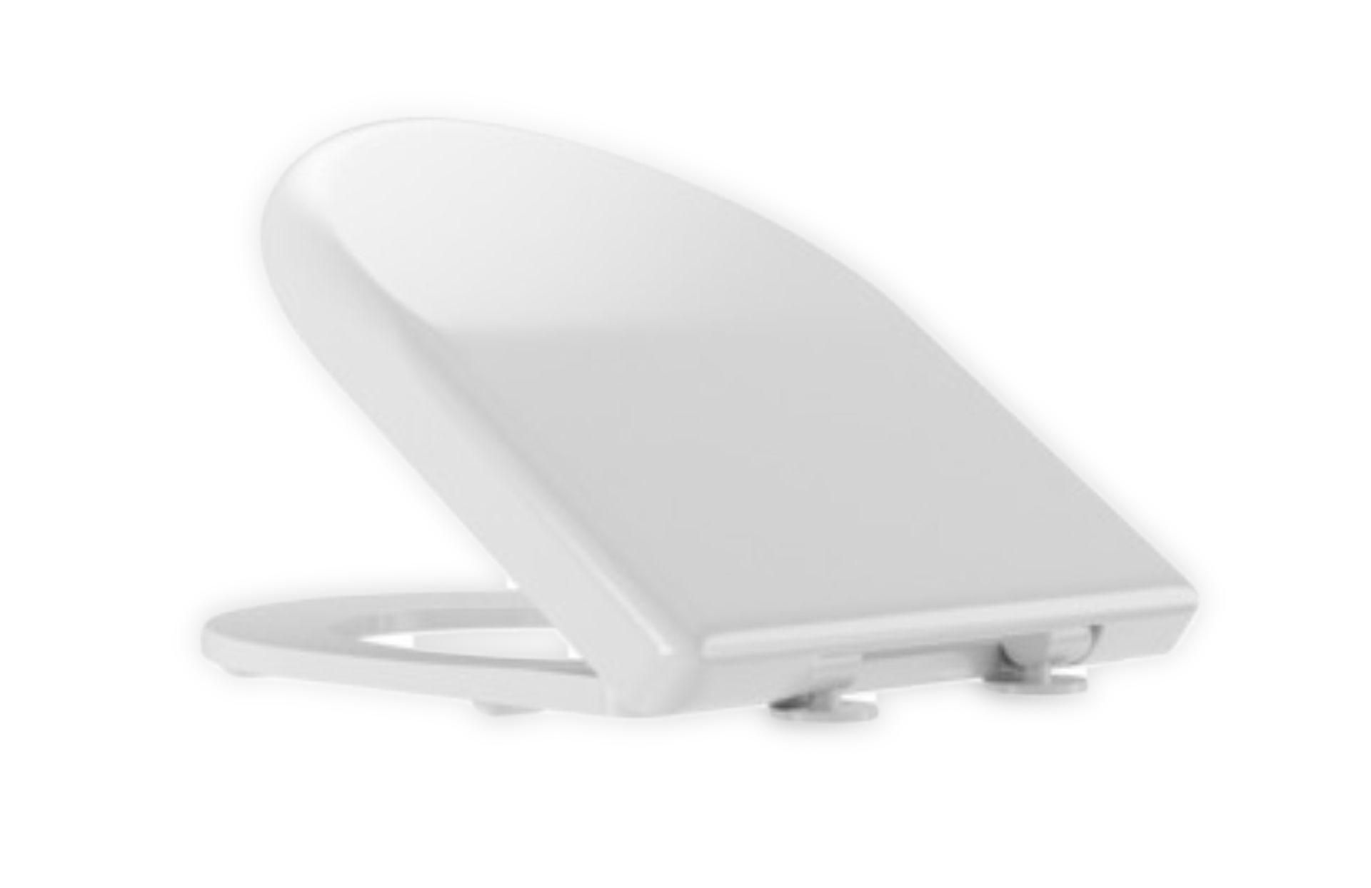 WC-Sitz clivia Edelstahl Scharnier abnehmbar m.Absenkautomatik weiss VIGOUR