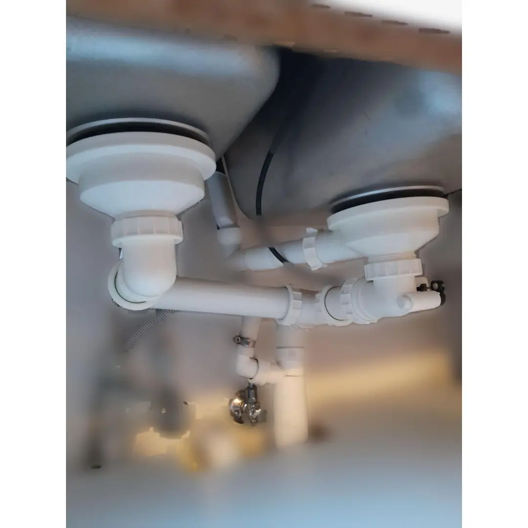 Ablaufgarnitur 2 x 3,5'' mit Bowdenzug 2 x C-overflow modernes Sieb