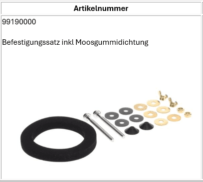 Befestigungssatz Villeroy  Boch f.Spülkasten