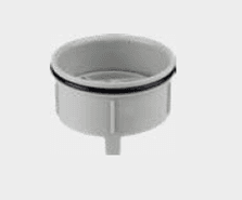 Siphoneinsatz mit O-Ring und Haarsieb für superflachen Siphon