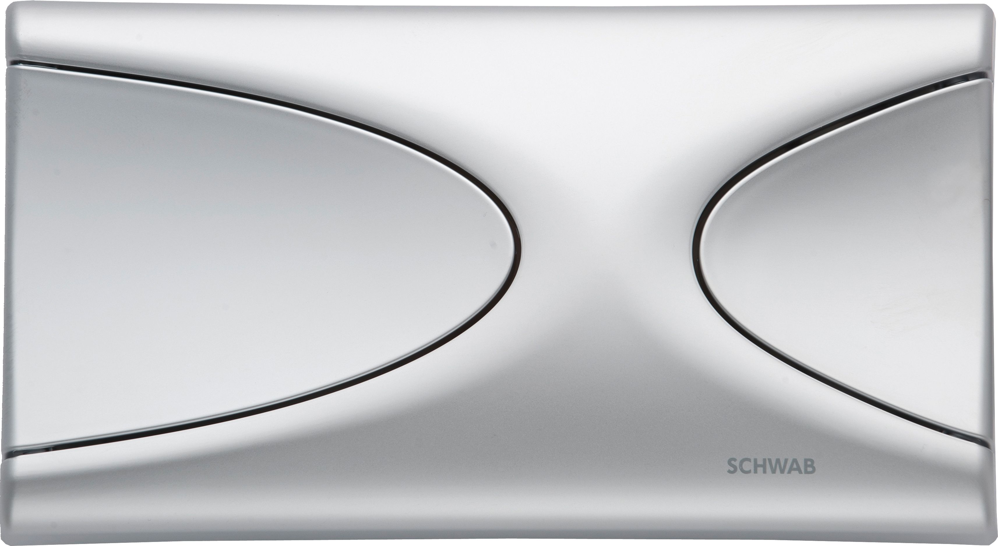 Abdeckplatte Targa seidenglanz-verchromt f.Spülkasten 187.1200 2-Mengen-Spülung