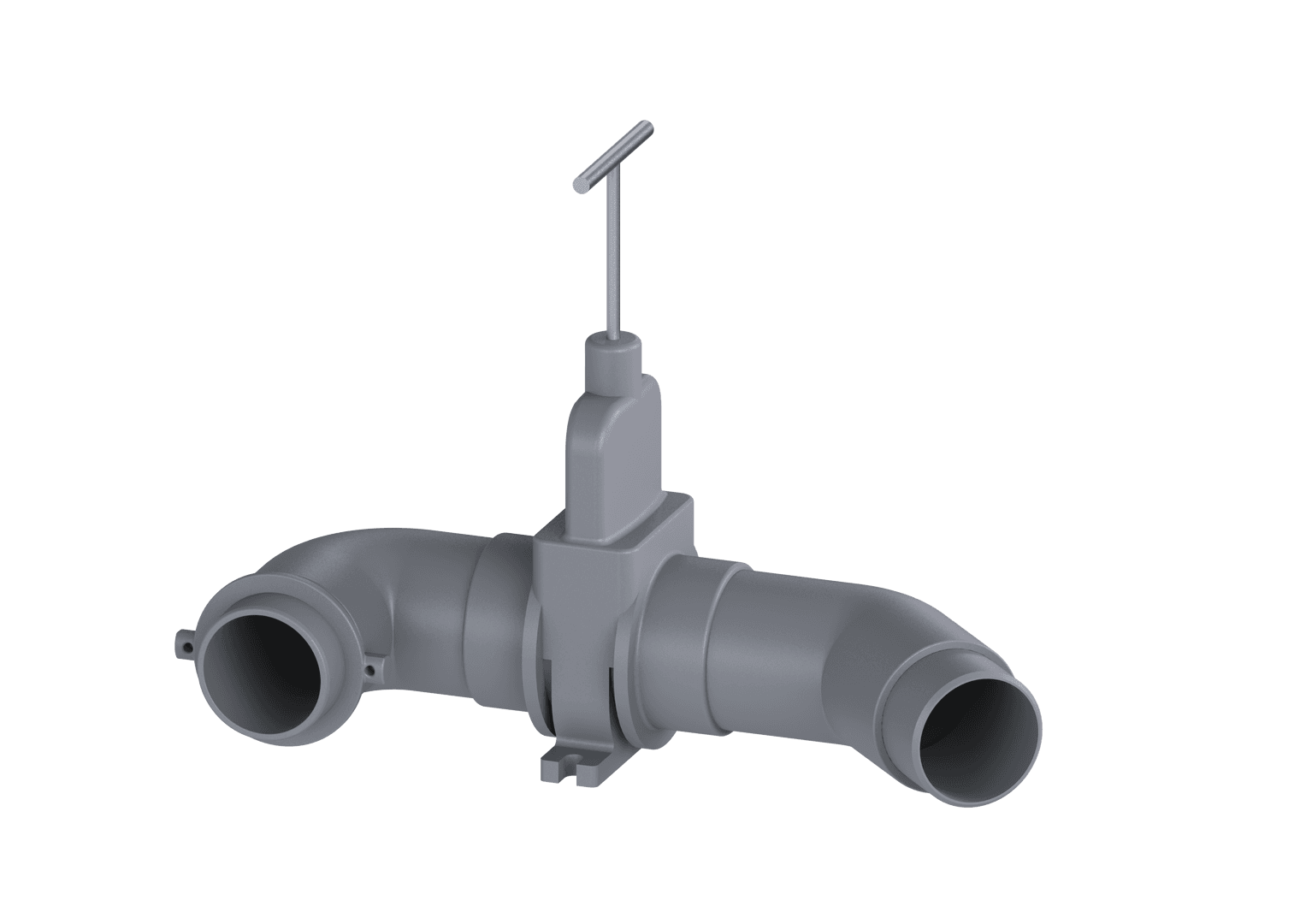 KESSEL-Druckleitung mit Absperrschieber Ausführung links