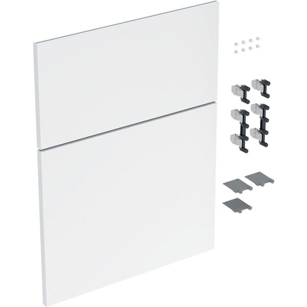 GE Schubladenfront Set für iCon Seitenschrank B:45cm, weiß glänzend