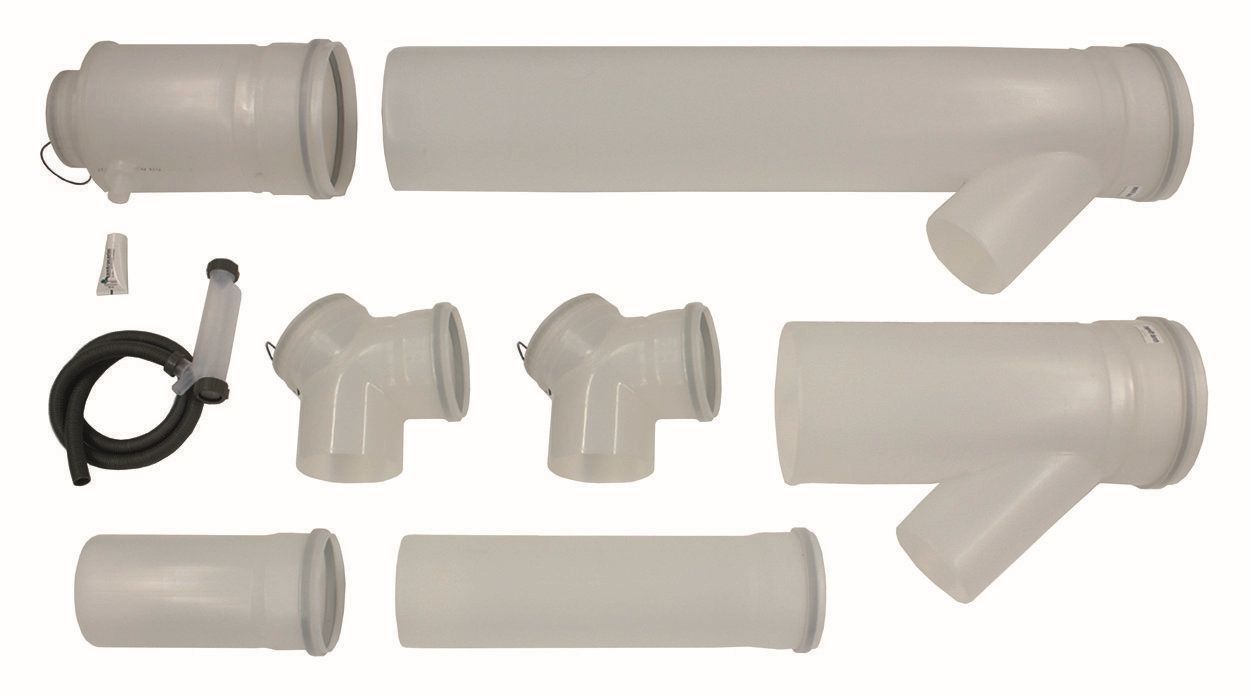 VA Basis-Anschluss-Set 2er Kaskaskade d:160/250mm PP VKK 1606/3-E in Reihe