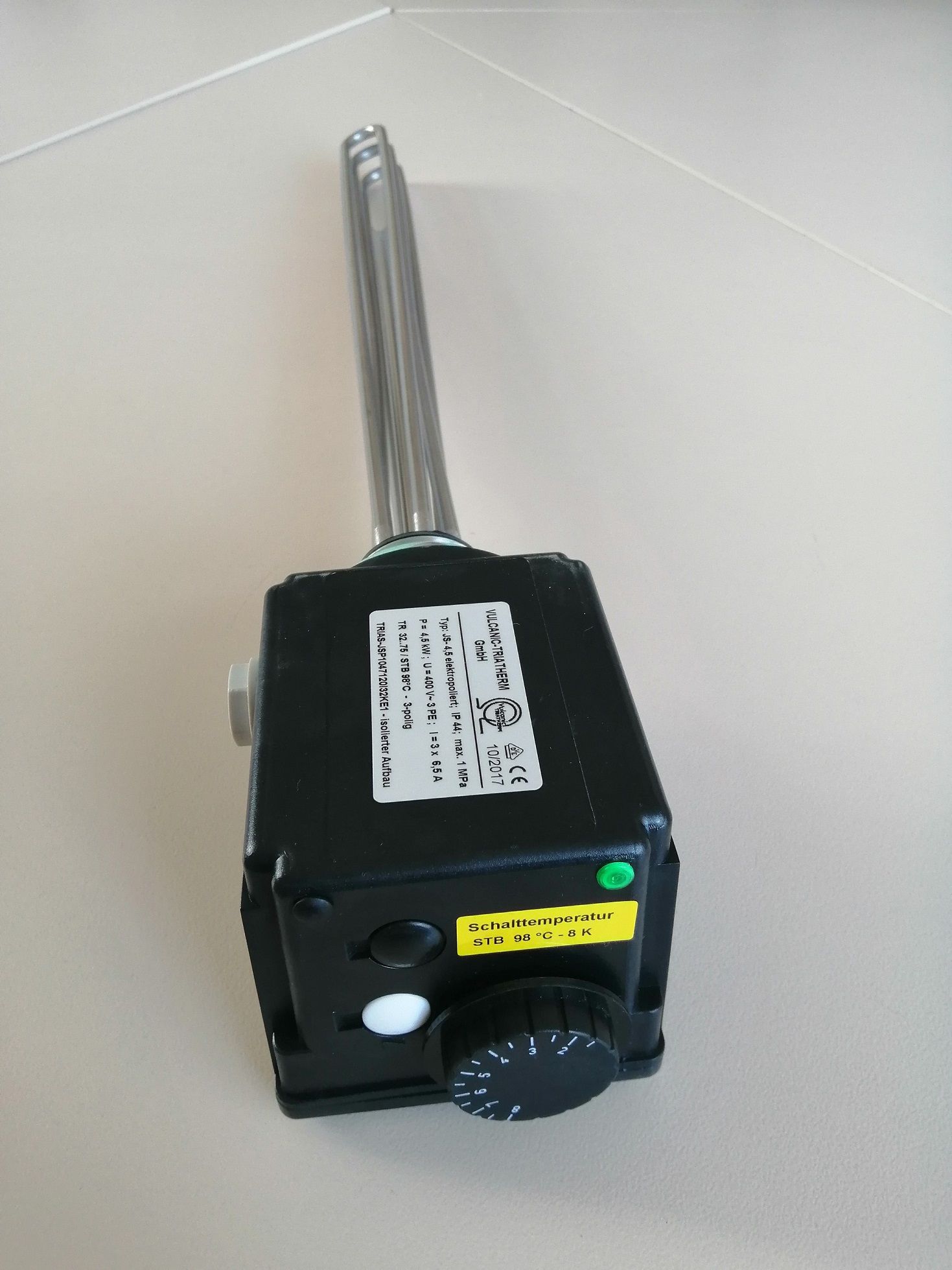 Elektroheizpatrone Triatherm 3.0 KW elektropol. 1 1/2", AG 230/400V L= 375mm