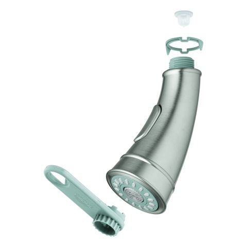 GROHE Spülbrause 46890 supersteel/night time grey