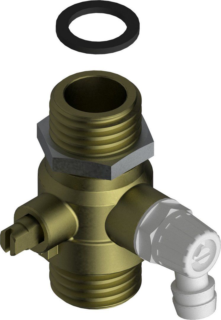 BOSCH Ersatzteil TTNR: 8735300784 Ventil vertikal G3/4 mit Ablauf