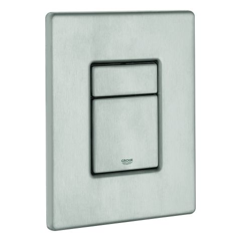 GROHE Abdeckplatte 42371 mit Drucktaste edelstahl