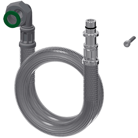 AR Schlauch, F5, G1/2 und Steckfitting, 950mm, DN10, L-Form, 2030060323