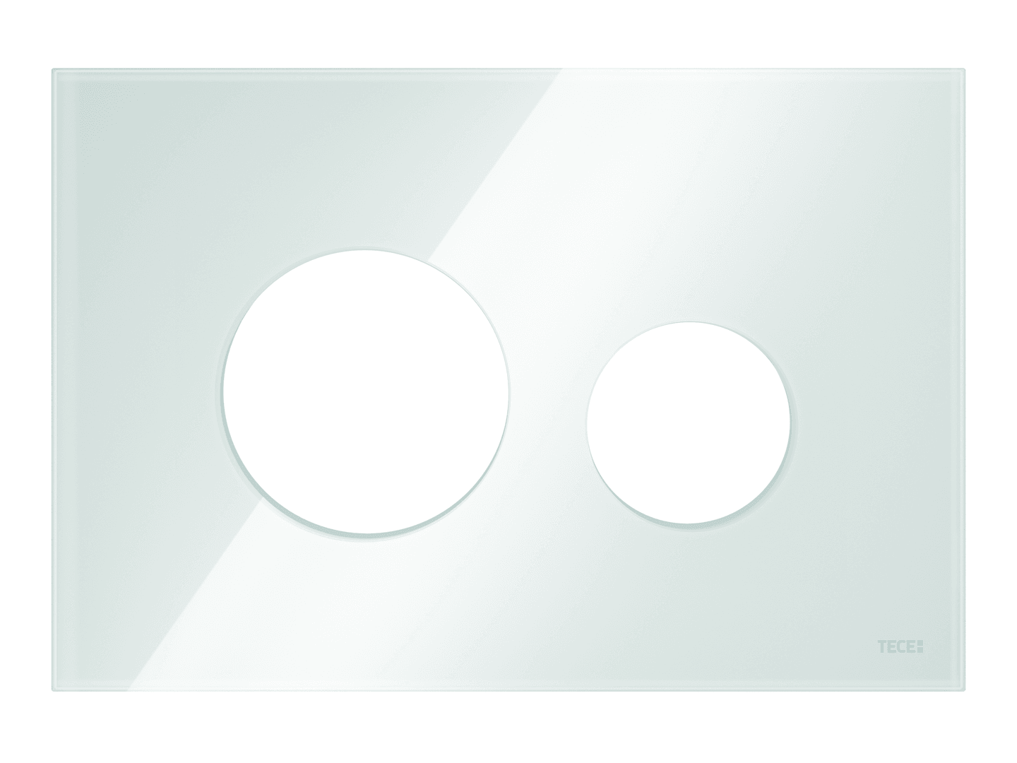 TECEloop Blende f.WC-Betätigungsplatte Glas weiss