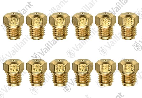 Vaillant Brennerdüse komplett 12 Stück MAG 9/1-2 19/2 C u.PB D0.72