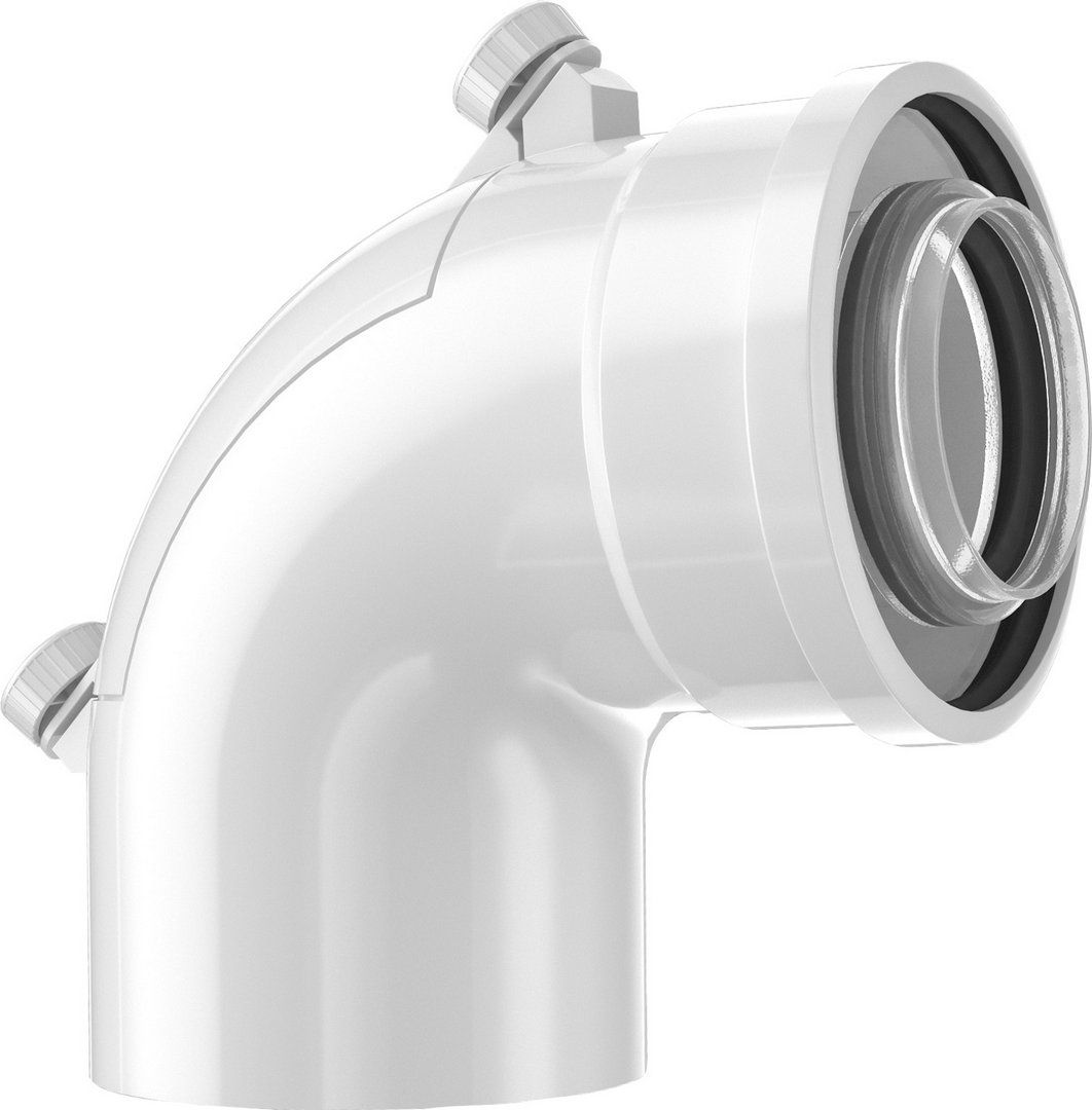 BOSCH Abgaszubehör FC-CER60-87 Doppelrohrbogen Prüföffnung, d:60/100 mm