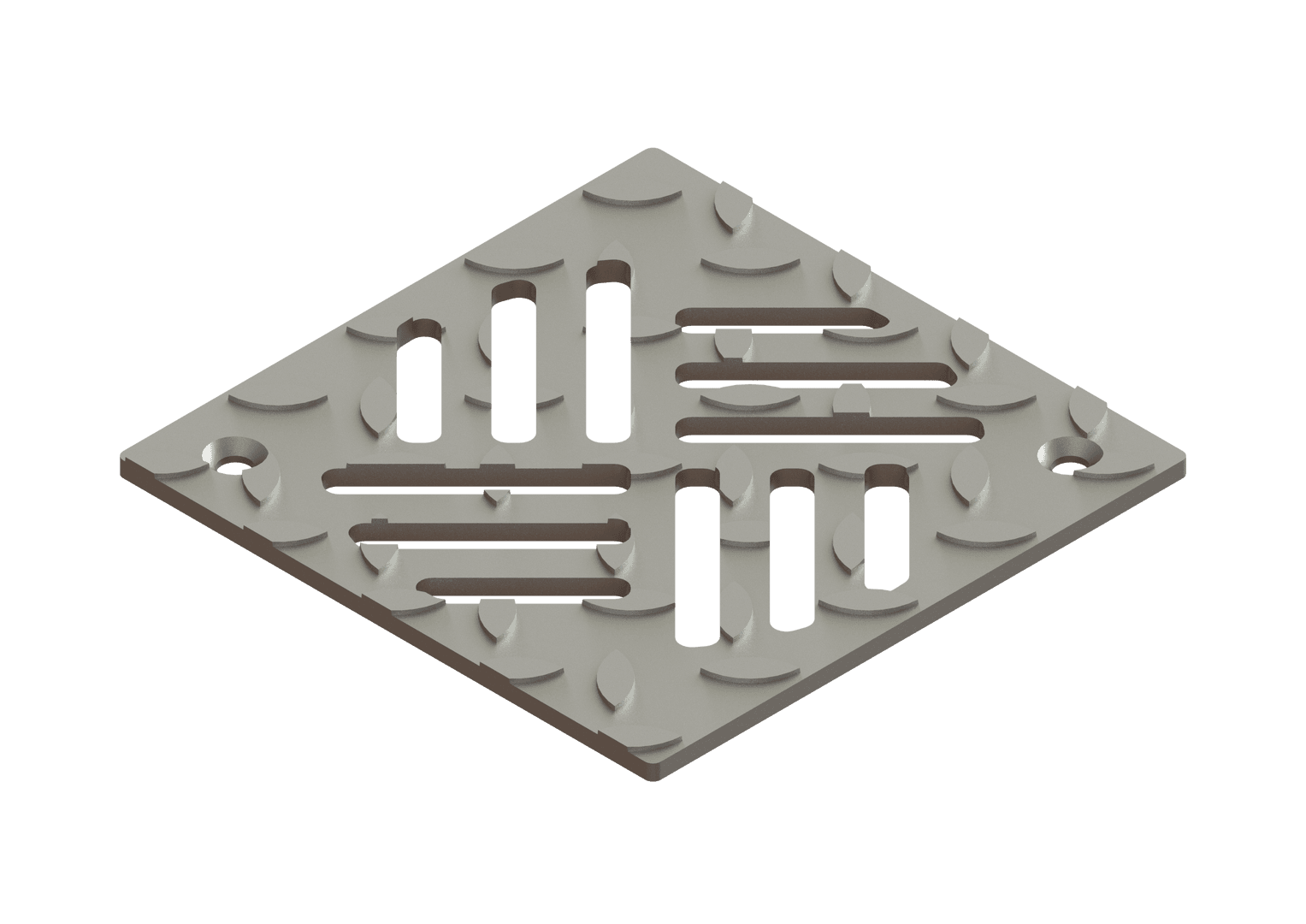 KESSEL-Schlitzrost massiv, 138x138 mm, Edelstahl, L 15