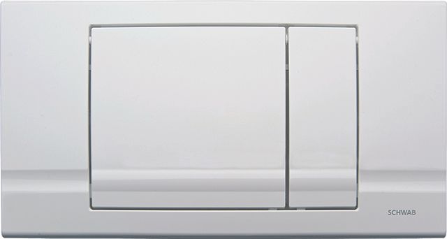 Abdeckplatte Riva Duo weiss f.Spülkasten 182.0400 2-Mengen-Spülung