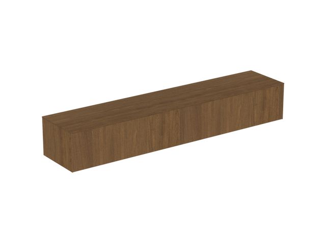IS WT-Platte Conca ohne Ausschnitt 2387x505mm Walnuss Dunkel