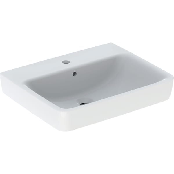 Waschtisch Renova Plan 60x48cm m. Hl. m. Ül. weiss Geberit