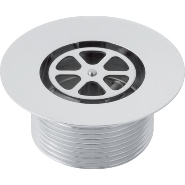 GE Ablaufventil mit Rundgewinde G1 1/2" di40 glanzverchromt H 3,5