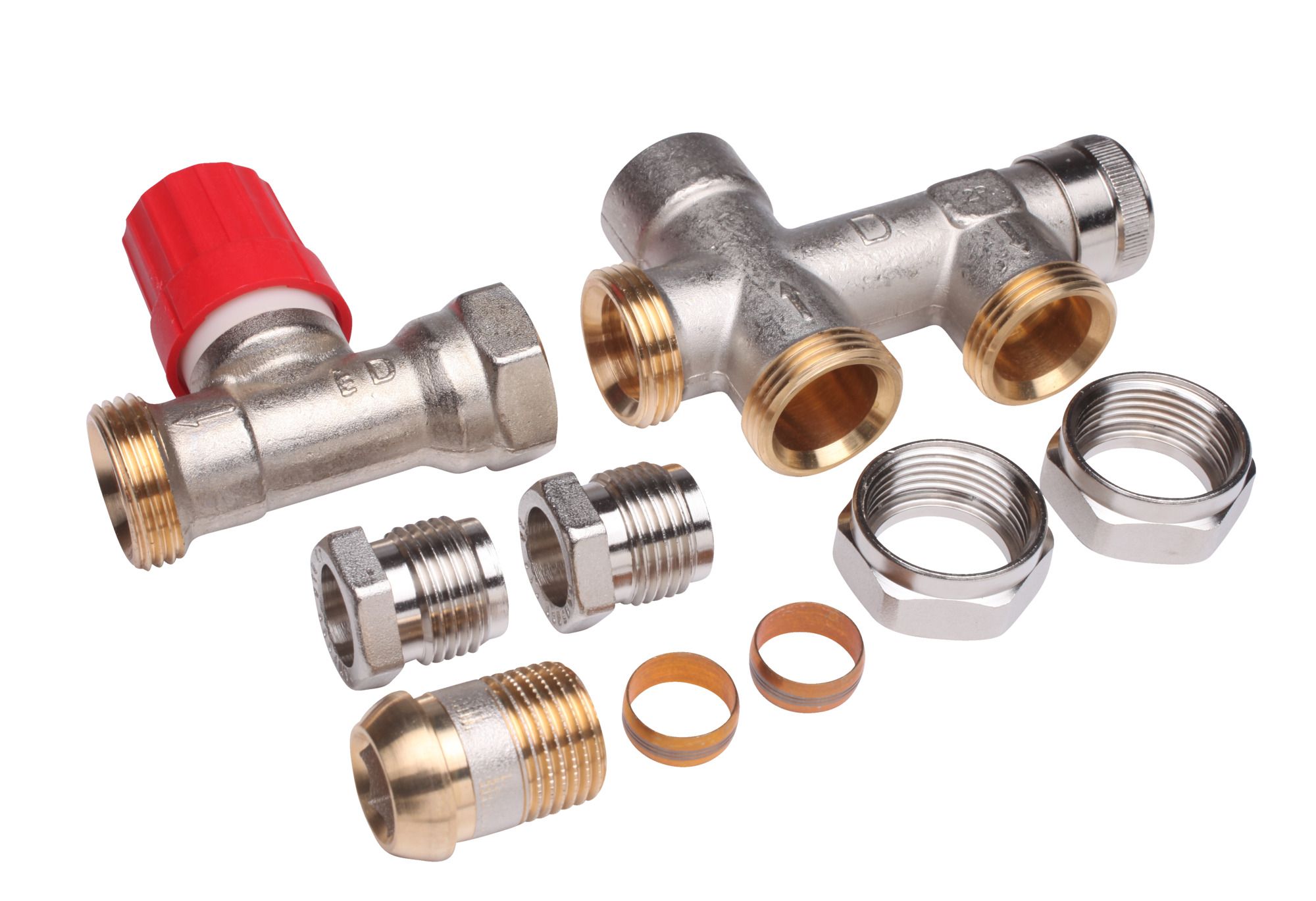 Steigrohrventile Danfoss RA-K Set 1/2" f.Zweirohrsystem Bodenanschluß