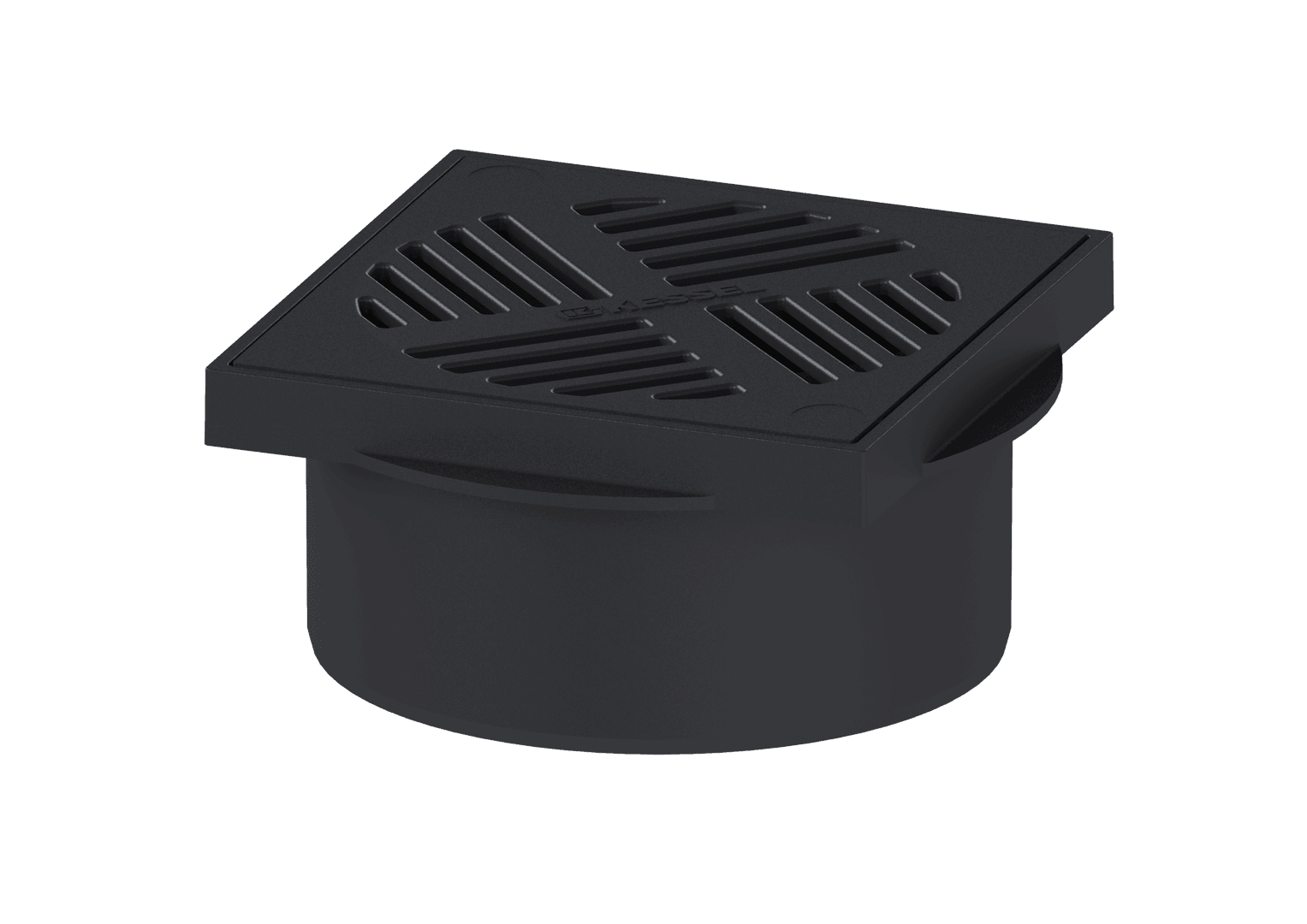 KESSEL-Aufsatzstück Schlitzrost schwarz, 200 x 200 mm, K 3