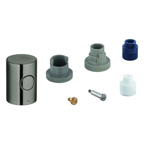 GROHE Metallgriff 47984 Mengengriff EcoButton hard graphite gebürstet