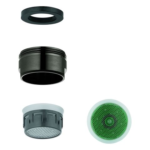 GROHE Strahlregler 46837 verstellbar hard graphite gebürstet