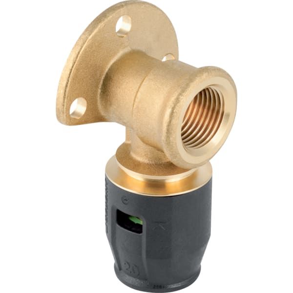 Anschlusswinkel PushFit 16mm x 1/2" L=52 mm, MS 90 Grad Geberit