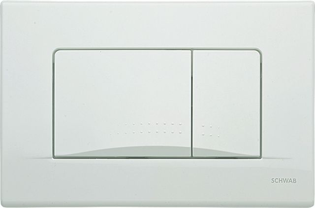 Abdeckplatte Dots Duo weiss f.Spülkasten 189.0400 2-Mengen-Spülung