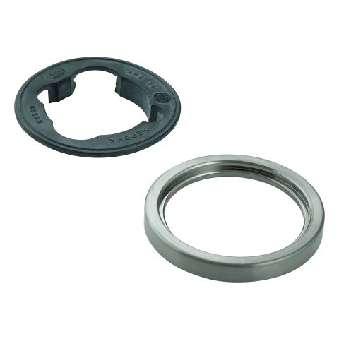 GROHE Rosette 48603 für WT-Batterien ohne Zugstange rund supersteel