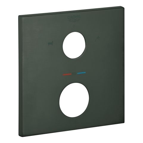 GROHE Rosette 49103 eckig für THM-FMS hard graphite gebürstet