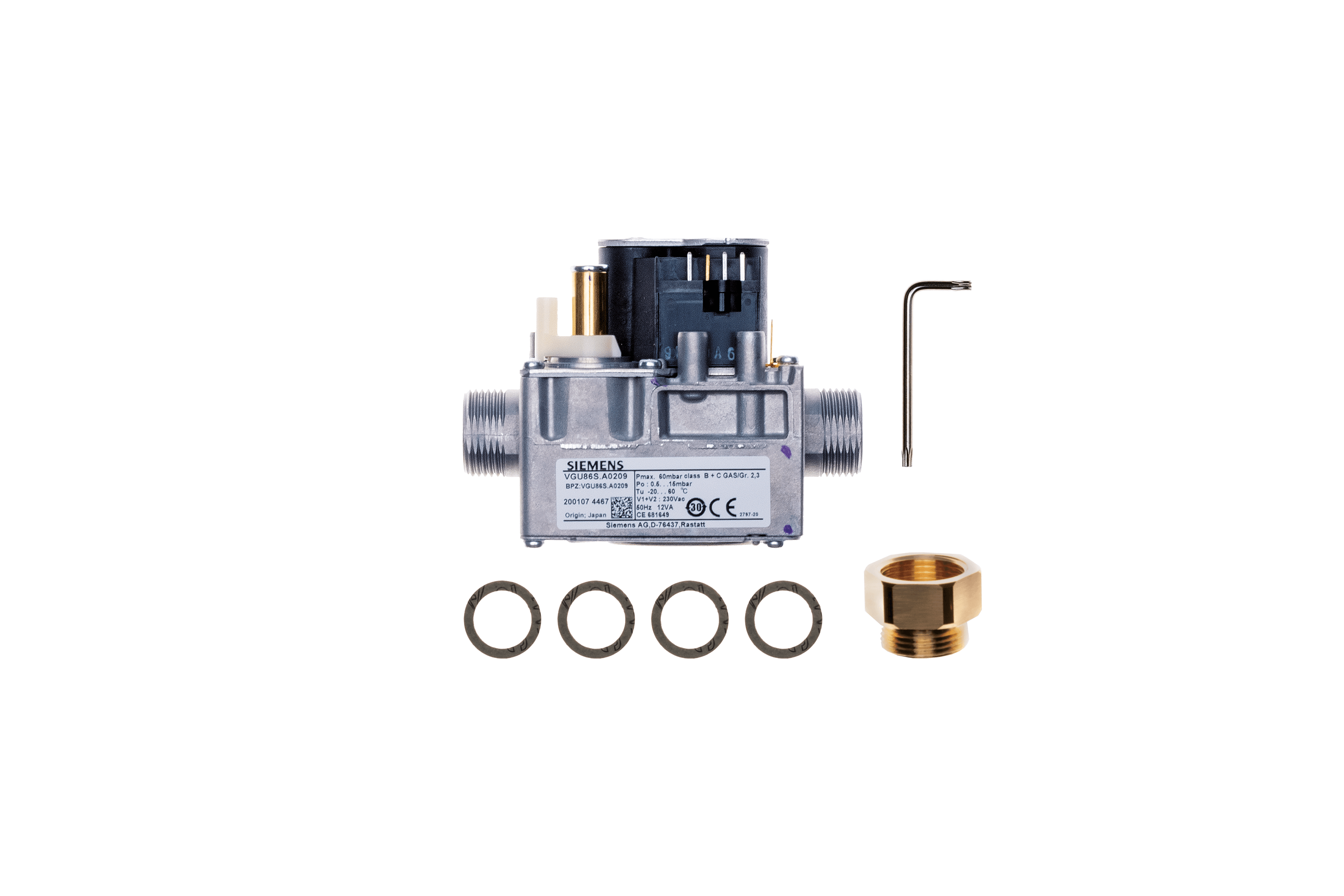 BRÖTJE Gasventil VGU86S inkl. Adapter a. VGU86