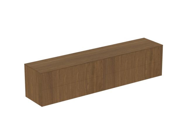 IS Obere rechte Schubladenfront Conca 1180x267mm Walnuss Dunkel