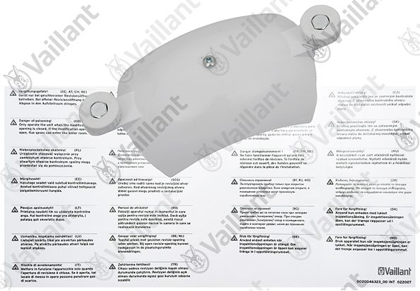 Vaillant Deckel,kpl. Bogen 303916 (60/10 0 PP)