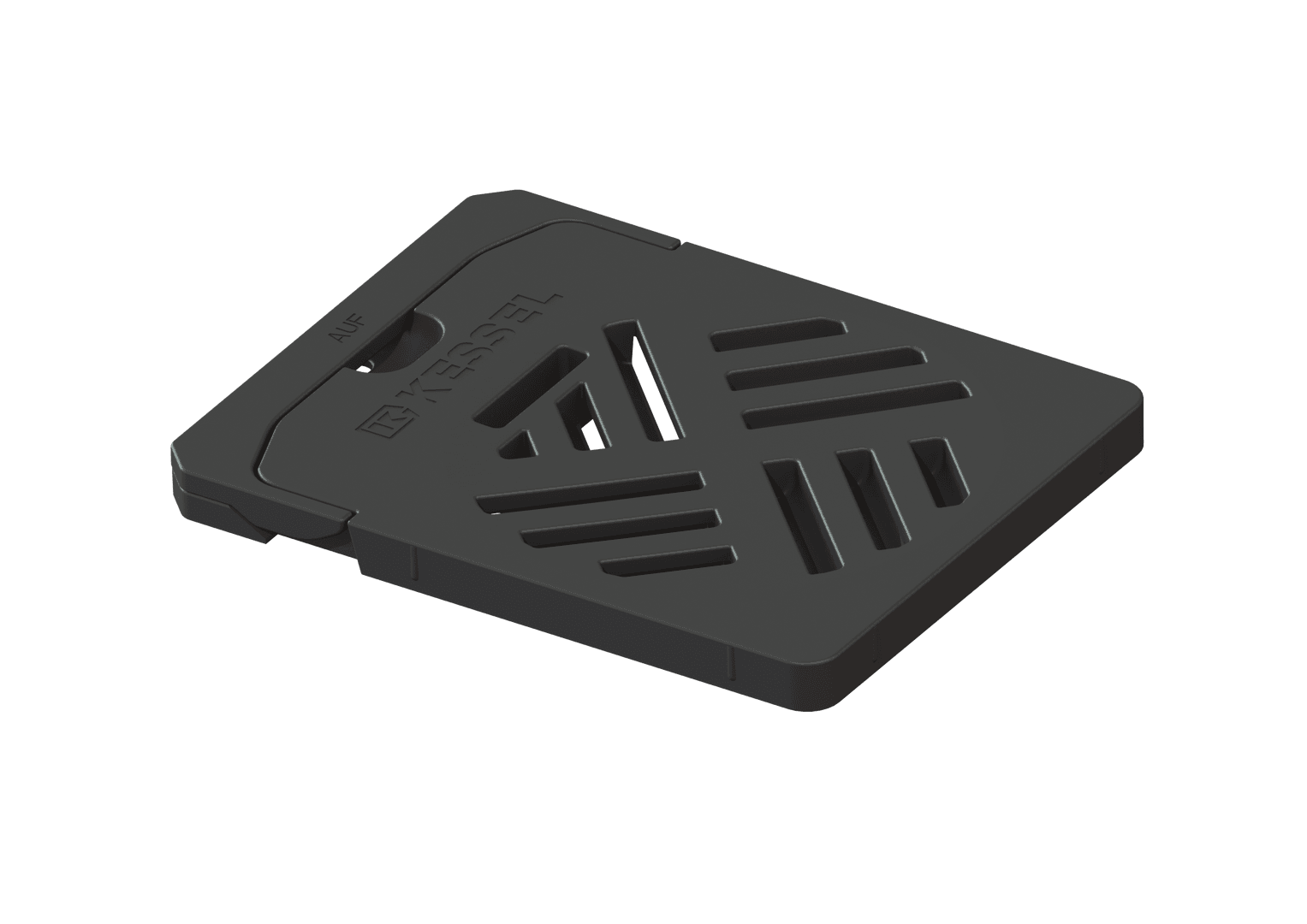 Schlitzrost Kessel 150 x 190mm Klasse K3 Kunststoff schwarz, für Abl. 27301/33101