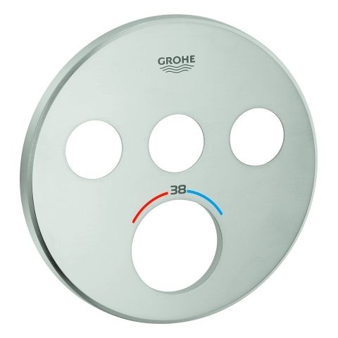 GROHE Rosette 49035 für SmartControl UP-THM rund mit 3 ASV supersteel