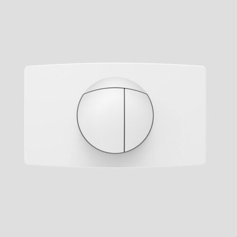 Abdeckplatte Sanit weiss f.2-Mengen-Spülung 3-6/9l m.Bet.v.vorn