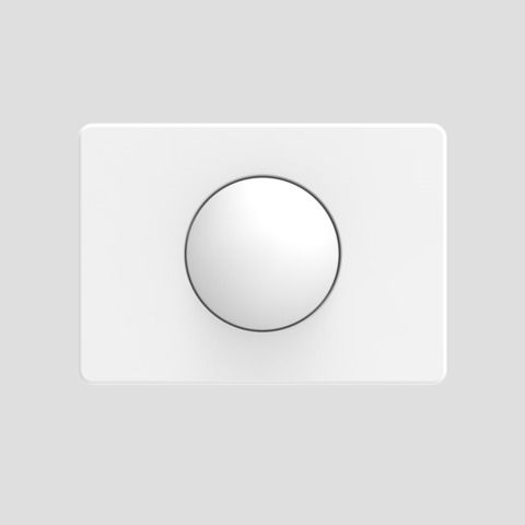 Abdeckplatte S 704 Sanit Kunstst.weiss m.Betätigung von vorn/oben