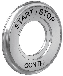 CONTI+ Rosette Piezo-Taster D 48 mm, Messing verchromt
