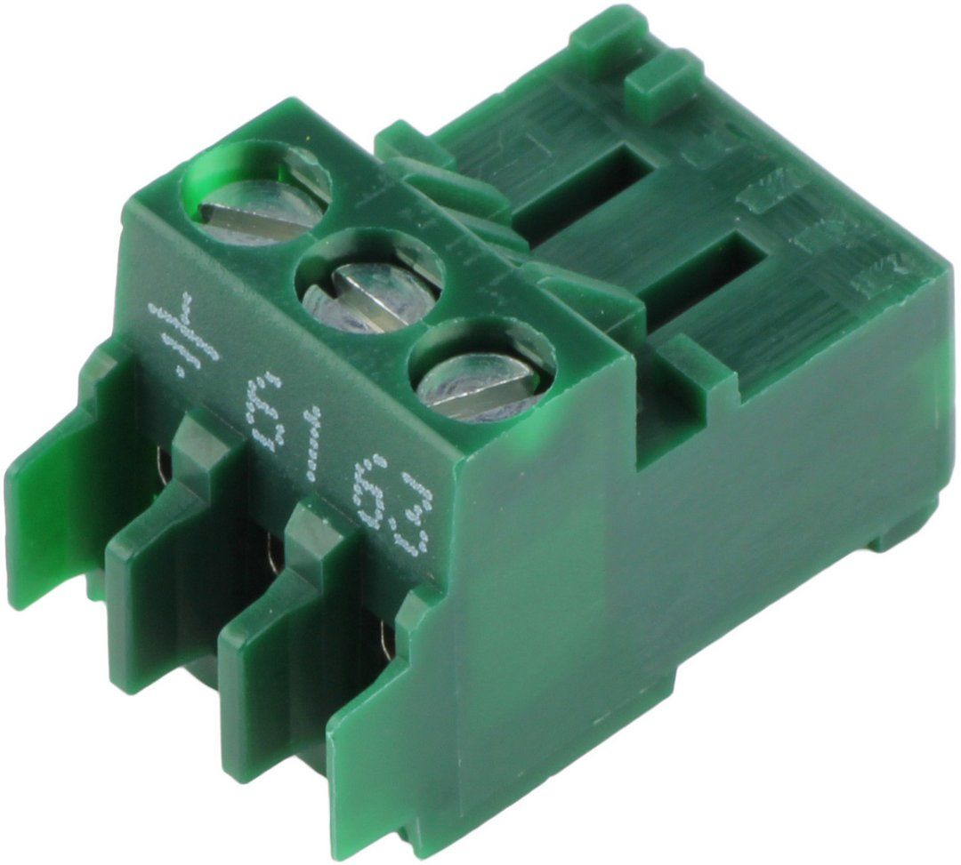 JU Anschlussklemme steckbar 3-pol grün für KBR-3 A.., MKB-3 A.., KUB-3