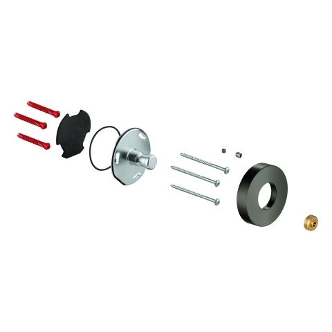 GROHE Brausestangenhalter 48279 hard graphite gebürstet