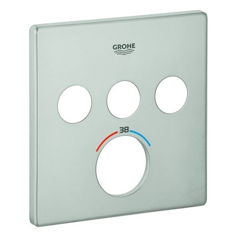 GROHE Rosette 49042 f.SmartControl UP-THM eckig m.3 ASV supersteel