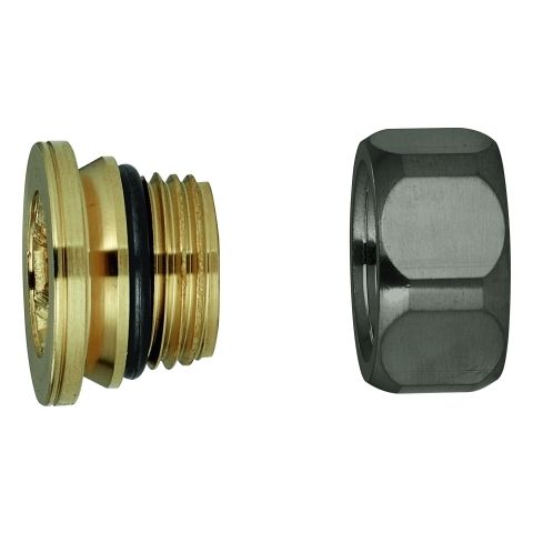 GROHE Anschlussverschraubung 45044 1/2" hard graphite gebürstet