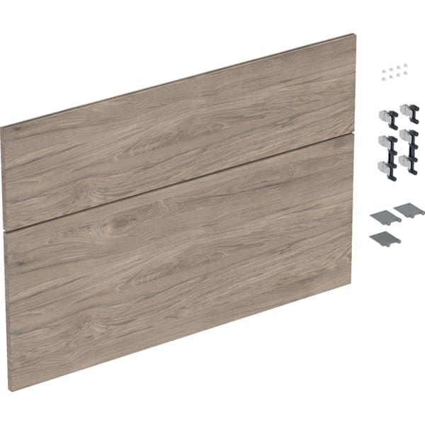 GE Schubladenfront Set für iCon für WT B:90cm, Nussbaum hickory