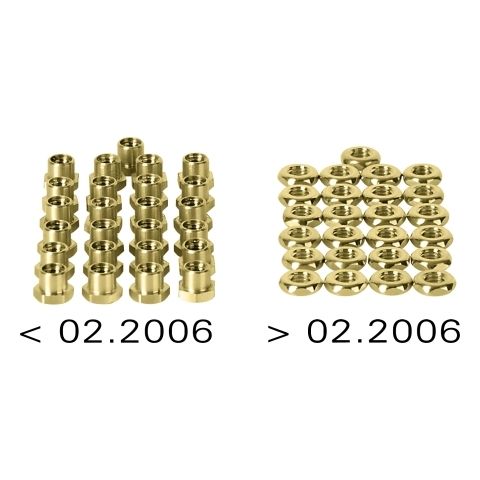 GROHE Abgangsmutter 05292 Oberteil 1/2" M4 50 Stück chrom