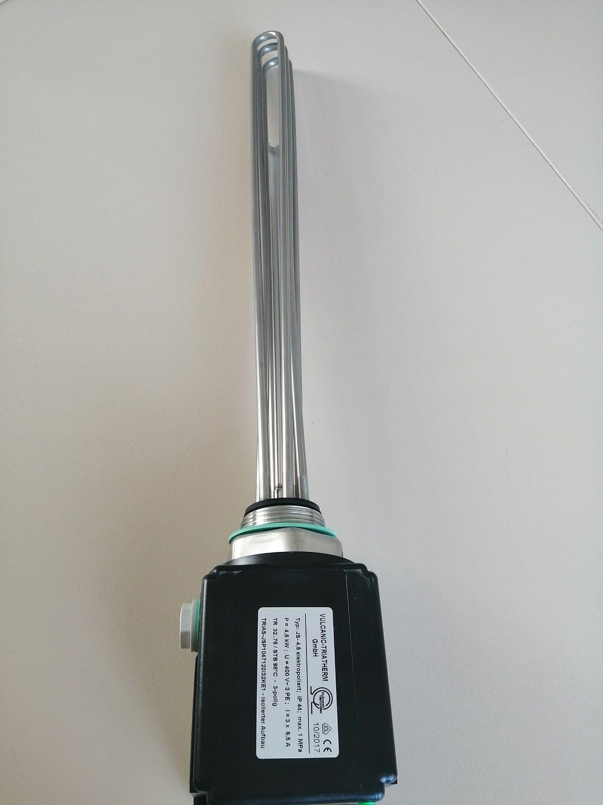 Elektro-Heizpatrone Triatherm 4.5 kW 1 1/2" AG 400V Länge 470mm