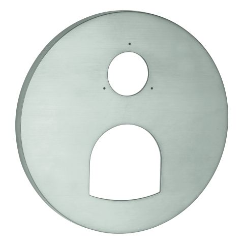 GROHE Rosette 49117 rund für EHM- Fertigmontagesets supersteel