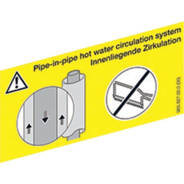 GE Hinweisaufkleber innenliegende Zirkulation