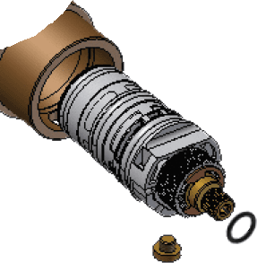 CONTI+ Set Thermostatkartusche CONSMART Duschpaneele mit O-Ring und Schraube